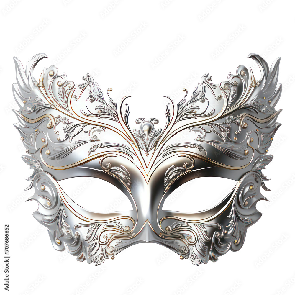 Transparent luxury carnival venetian mask clipart