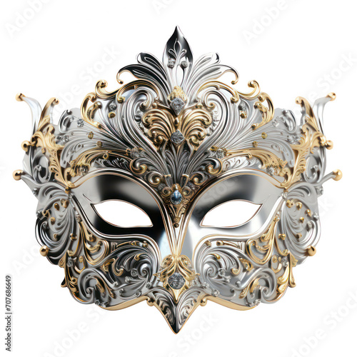 Transparent luxury carnival venetian mask clipart