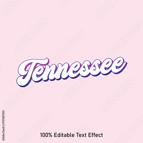 Tennessee text effect vector. Editable college t-shirt design printable text effect vector © Uma