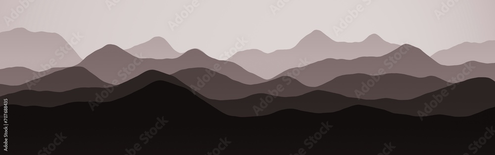 modern mountains peaks nature landscape - flat digitally drawn background or texture illustration modern mountains peaks nature landscape - flat digitally drawn background or texture illustration