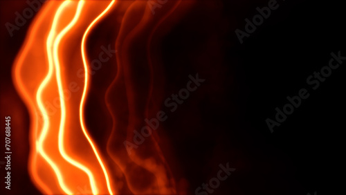 warm red - orange ardent delicate lines - abstract 3D illustration