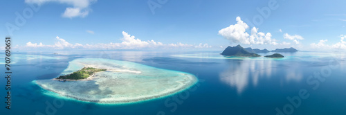 Aerial view of the Maiga island, Semporna Sabah, Malaysia. photo