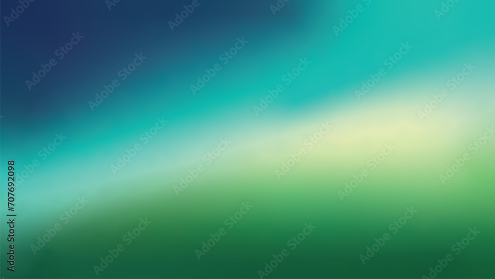 Blue green gradient background horizon with space for design, vector illustration