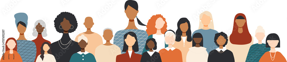 Women of different ethnicities together. Women of different ethnicities together.