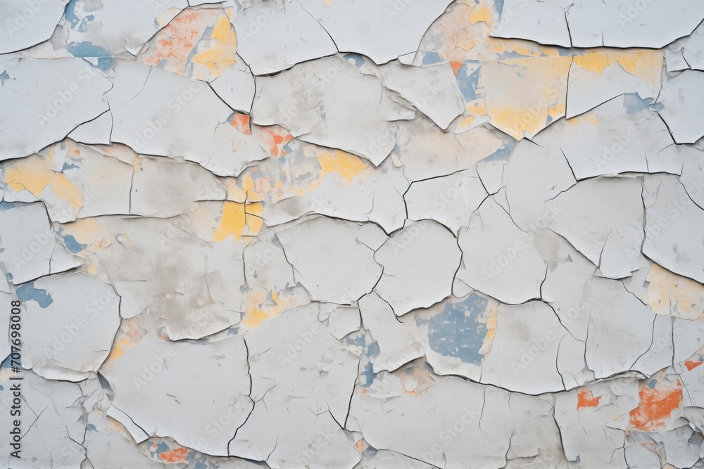 Fototapeta premium gray cracked paint texture on concrete