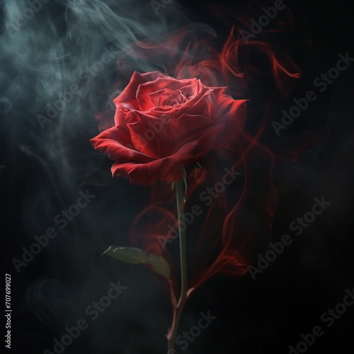 Red roses give a cold feeling when they are touched by horror.