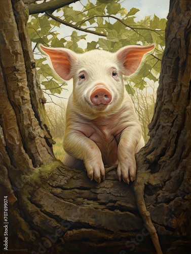 Berkshire Pig - The Quintessential Farm Animal of Heritage Country © Michael