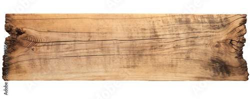 Piece of wood empty sign with transparent background Generative AI