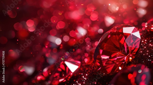 Seamless red ruby background with a radiant shine, showcasing a captivating texture