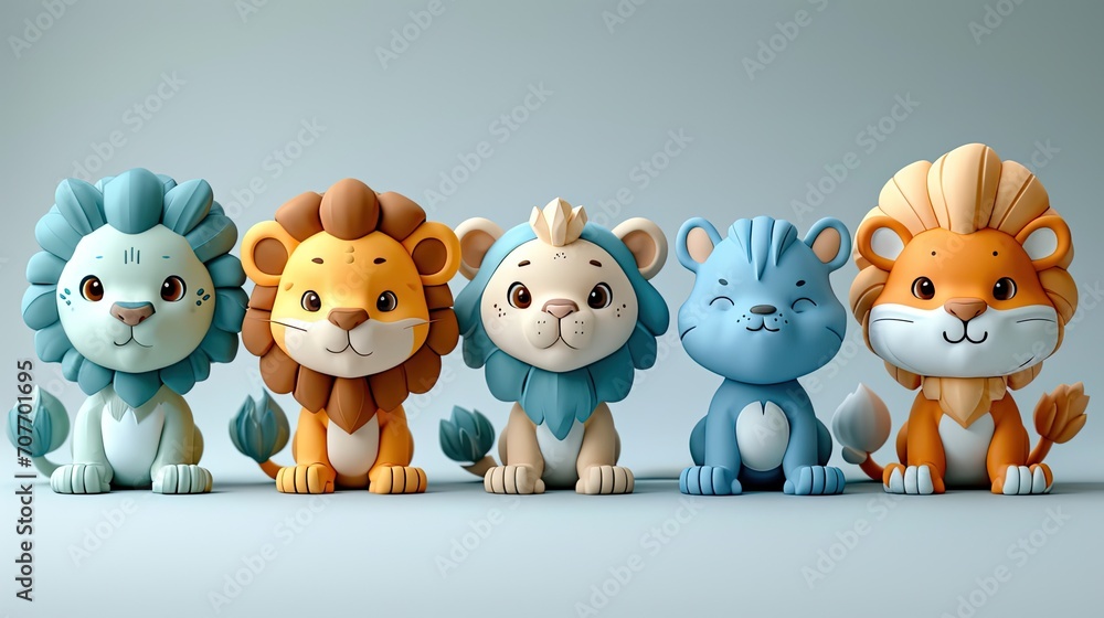 a collection of different cartoon lion baby characters, cartoon art style. a collection of different cartoon lion baby characters, cartoon art style.