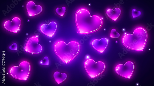 Vibrant Valentine's Day background with red hearts