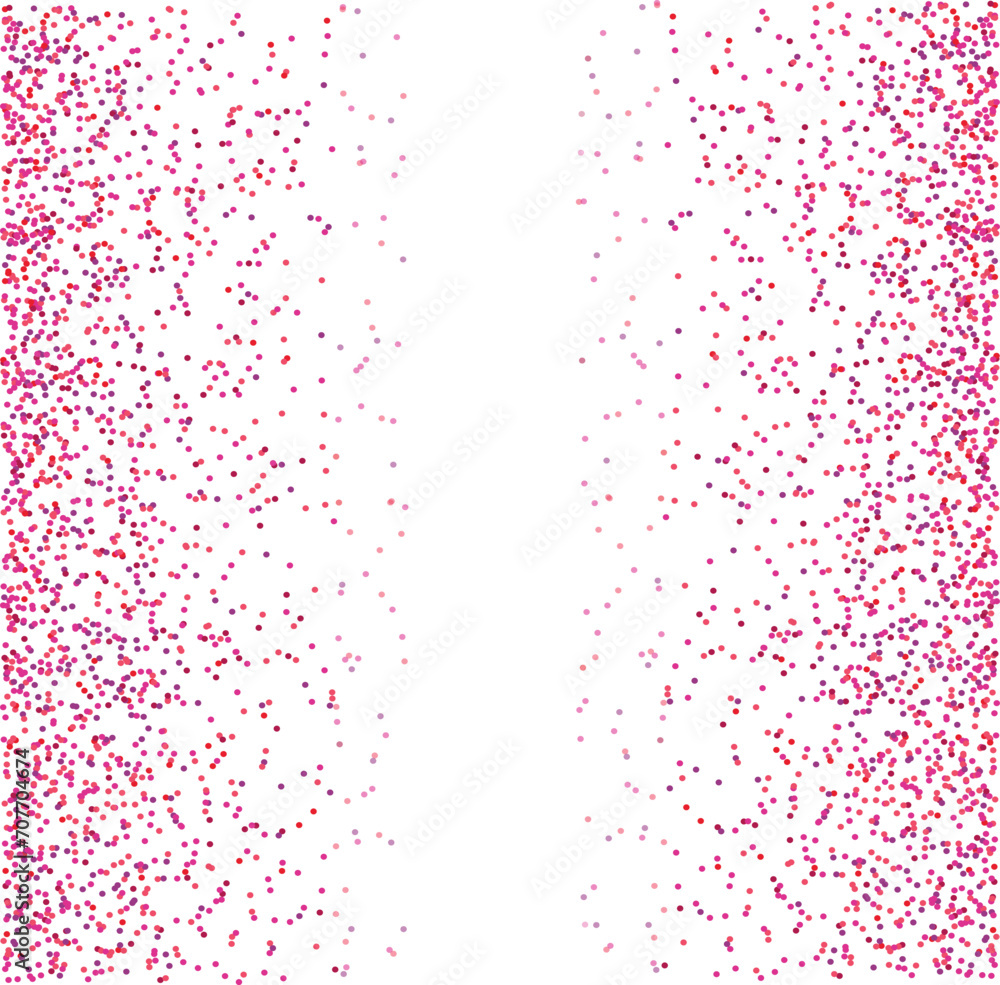 puppet bright pink explosion of glitter confetti in the shape of a square frame