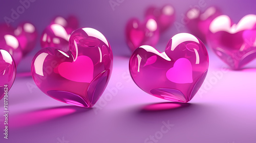 Vibrant Valentine's Day background with red hearts