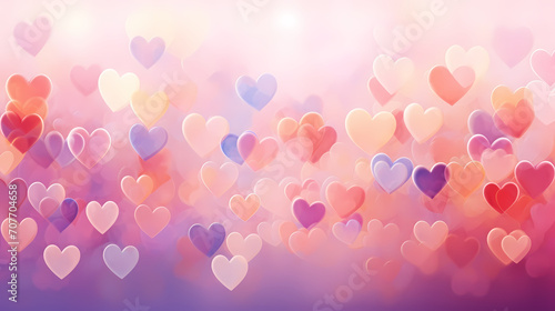 Vibrant Valentine's Day background with red hearts