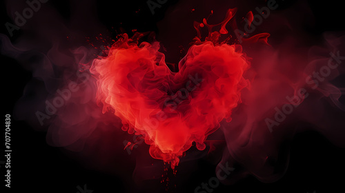 Vibrant Valentine's Day background with red hearts