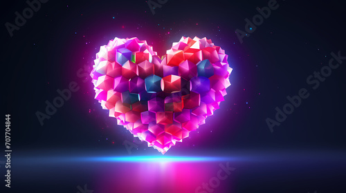 Vibrant Valentine's Day background with red hearts