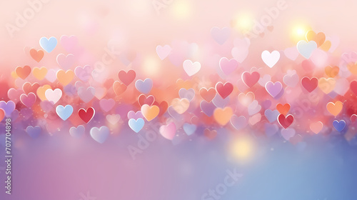 Vibrant Valentine's Day background with red hearts