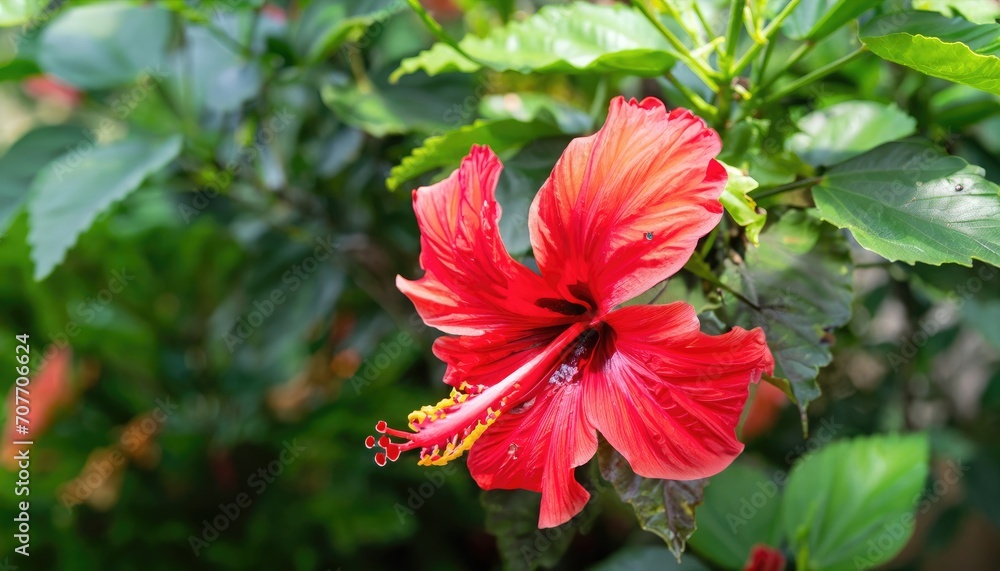 Fresh hibiscus Flowers in the garden Fresh hibiscus Flowers in the garden