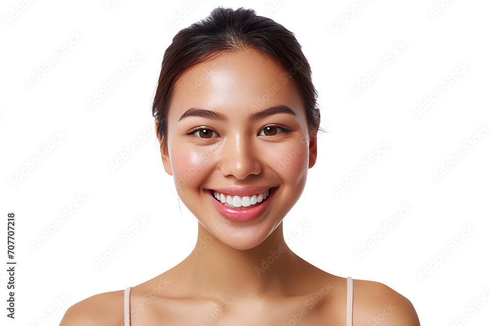 Young Asian woman close up portrait. Model woman laughing and smiling. Healthy face skin care beauty, skincare cosmetics, dental. Young Asian woman close up portrait. Model woman laughing and smiling. Healthy face skin care beauty, skincare cosmetics, dental.