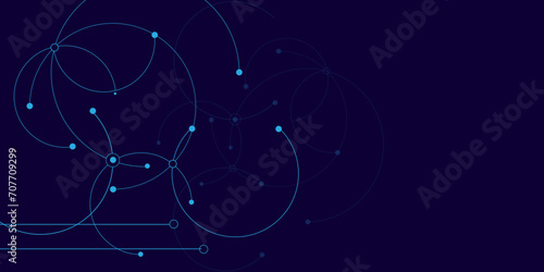 Abstract dots and lines for futuristic world data network concept background. Communication technology and big data visualization.  Global network