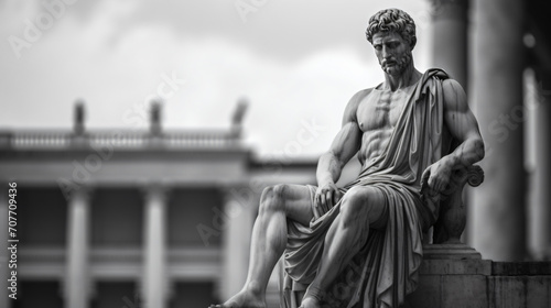 Capitoline Hill Dioscuri ancient roman statue Black