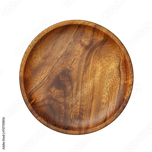 Wooden Plate Isolated on white background