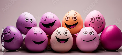 funny eggs, easter, pink,