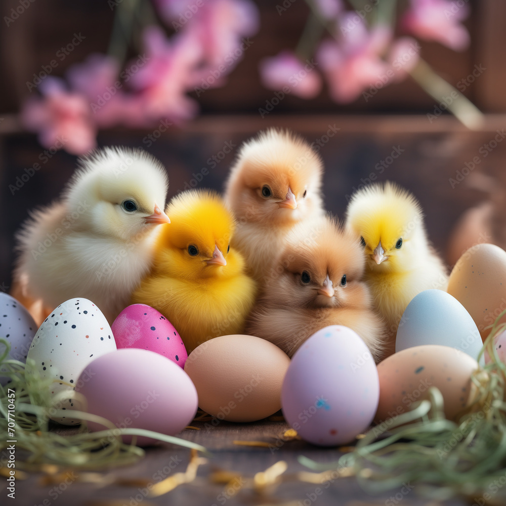 chicken and eggs,pastel color,easter chicken and eggs,pastel color,easter