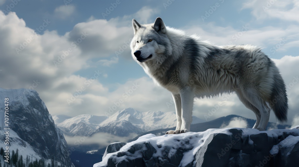 wolf in mountain