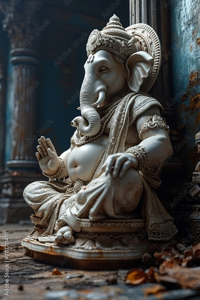 The statue of Indian god