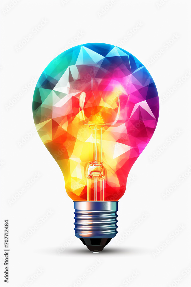 Creative Brilliance: Liquid Color Concept with Growing Brain and Light Bulb Creative Brilliance: Liquid Color Concept with Growing Brain and Light Bulb