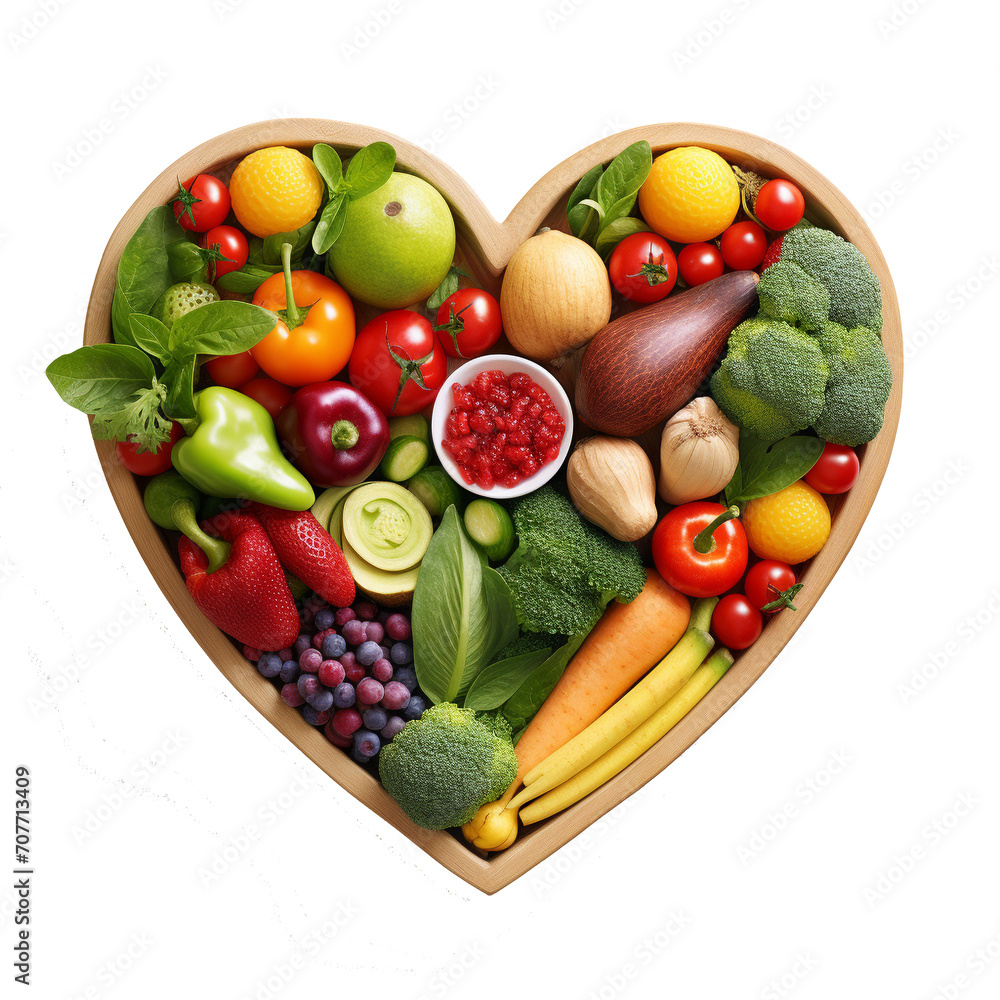 Nutritional food for heart health wellnes - obrazy, fototapety, plakaty 