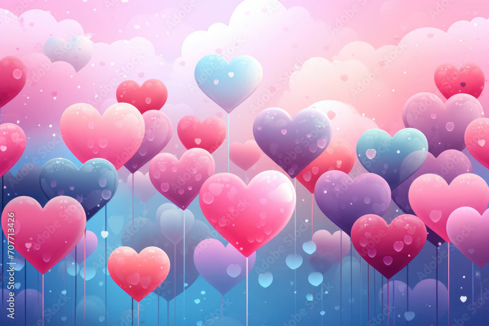Abstract background with hearts for love day, valentines day Abstract background with hearts for love day, valentines day