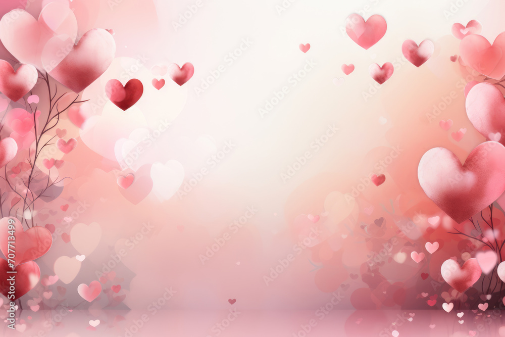 Abstract background with hearts for love day, valentines day