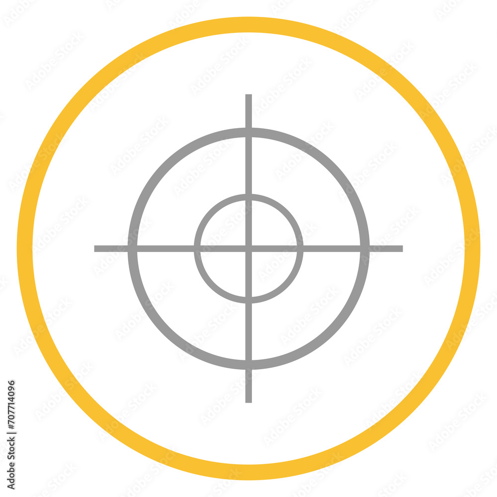 Button grau orange mit Fadenkreuz Icon: Gefahr oder Ziel Button grau orange mit Fadenkreuz Icon: Gefahr oder Ziel