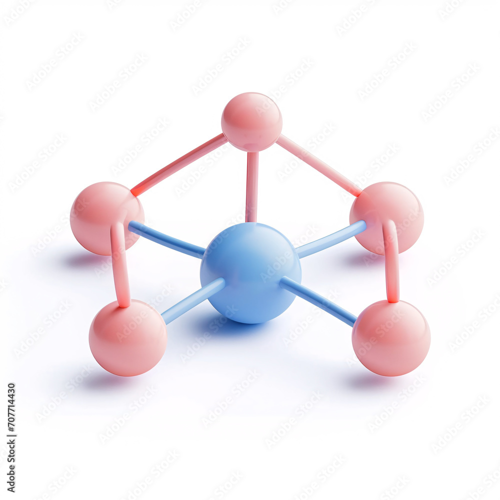 Molecular structure on a white background. 3d illustration. Molecular structure on a white background. 3d illustration.