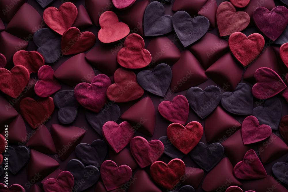Background of hearts for Valentine's day