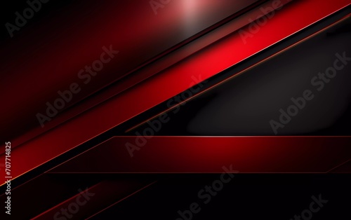 abstract metallic red shiny color black frame layout background vector template. generative ai