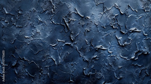Abstract grunge decorative relief navy blue stucco. Ai generative