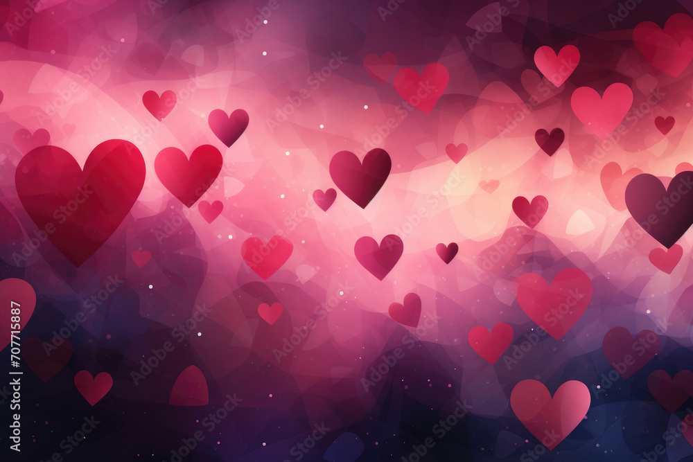 Abstract background, texture with hearts for Valentine's day