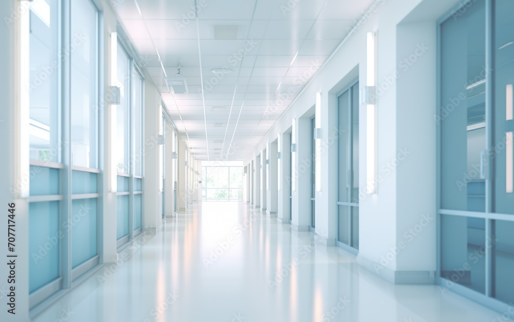 Blur image background of corridor in hospital Blur image background of corridor in hospital