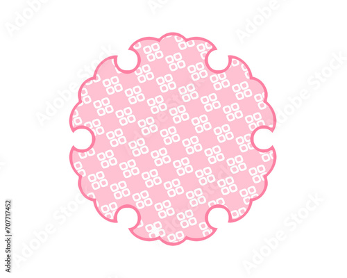 Traditional pattern snowflake pattern of Japan　Pink photo