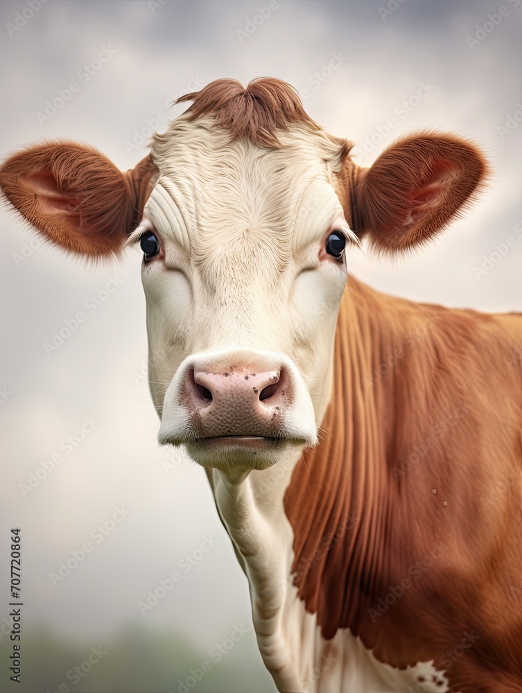Majestic Jersey Cow: Captivating Nature, Milk Cow on a Scenic Farm in the Country Majestic Jersey Cow: Captivating Nature, Milk Cow on a Scenic Farm in the Country