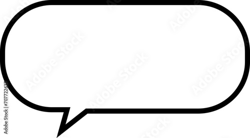Talk bubble speech icon. Blank empty bubble vector illustration design element. Chat on line symbol template editable stock. Dialogue balloon sticker silhouette isolated on transparent background.
