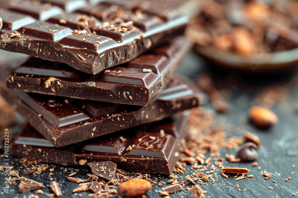 Broken chocolate bar texture background. Broken chocolate bar texture background.