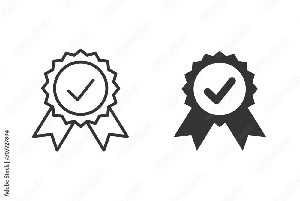 Certificate check mark ribbon label. Certificated icon, quality symbol. Best choice recommended award or premium product certified and warranty approved certificate stamp. Certificate check mark ribbon label. Certificated icon, quality symbol. Best choice recommended award or premium product certified and warranty approved certificate stamp.