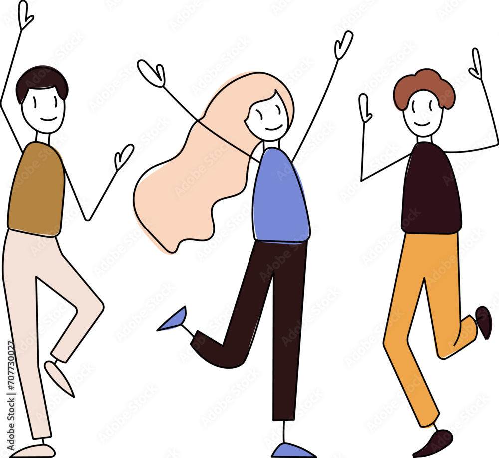 people rejoice,simple figures, sketch vector people rejoice,simple figures, sketch vector