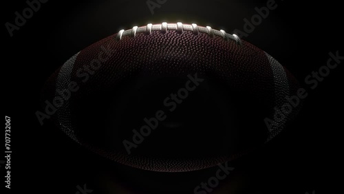 Football Graphic in epic lighting on Black photo