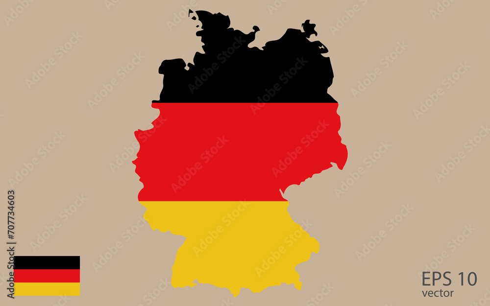 Vector map of Germany. Vector design isolated on grey background.
Vector map of Germany. Vector design isolated on grey background.