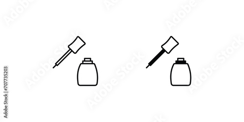 eyeliner icon with white background vector stock illustration